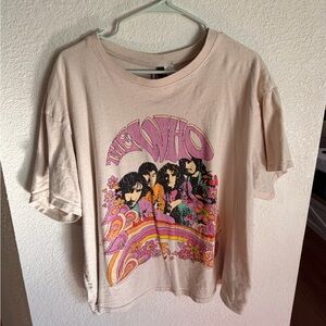 Divided Beige Graphic Tee